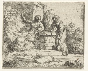 Cristo e a Mulher Samaritana de Jan Lievens