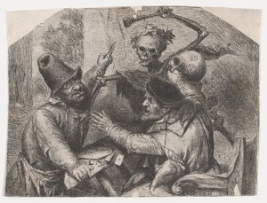 Morte e jogadores de cartas, 1620-74. de Jan Lievens