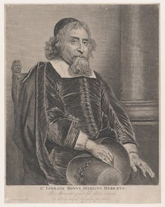 Retrato de Ephraim Bonus, médico, século XVII. de Jan Lievens