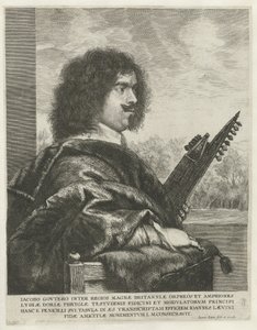 Retrato do compositor e lutenista Jacques Gaultier, 1631-1635 de Jan Lievens