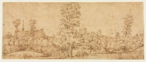 Árvores antes de uma vila, terceiro quarto do século XVII. de Jan Lievens