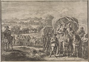 Monges do Brabante do Norte fogem para Antuérpia, 1637 de Jan Luyken (attributed to)