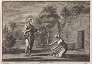 Cristo aparece a Maria Madalena (Noli me tangere) de Jan Luyken