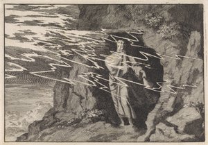 Elias na gruta de Jan Luyken