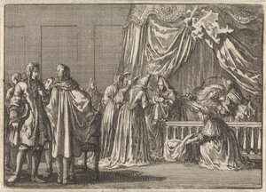 Nascimento do filho do rei James II da Inglaterra, 1688 de Jan Luyken