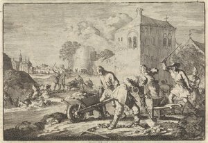 Ministros reformados na Hungria condenados a trabalhos forçados, 1674 de Jan Luyken