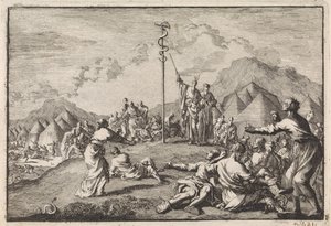Formação da serpente de cobre de Jan Luyken