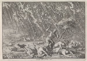 Praga de granizo e trovões de Jan Luyken