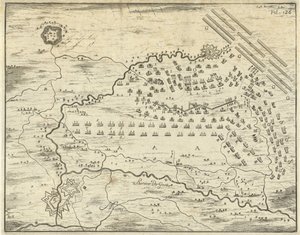 Mapa da Batalha de Landen de Jan Luyken