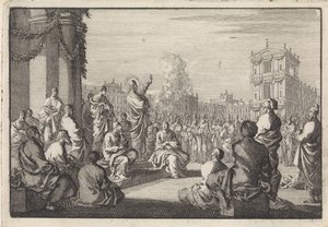 Sermão de Cristo perante o templo de Jan Luyken
