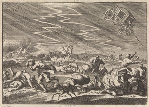 Forte tempestade em Donsenhausen em Turíngia, 1674 de Jan Luyken