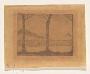 Árvores ao longo do canal perto de Woudsterweg de Jan Mankes (signed by artist)