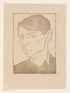Auto-retrato com laço de gravata-borboleta de Jan Mankes