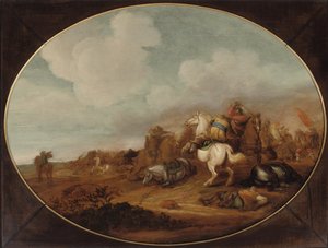 Uma escaramuça de cavalaria de Jan Martszen de Jonge
