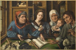 The Tithing, por Massys (Matsys), Jan (1510-1575). Óleo sobre madeira