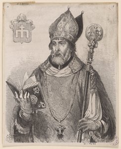 Andrzej Zebrzydowski, bispo de Cracóvia - xilogravura segundo um desenho de Jan Matejko de Jan Matejko
