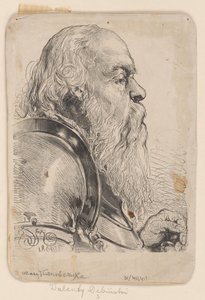 Busto de Walenty Dębiński — xilogravura realizada a partir de um desenho de Jan Matejko de Jan Matejko
