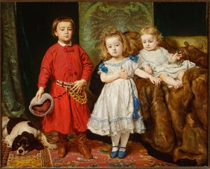 Retrato dos três filhos do artista de Jan Matejko