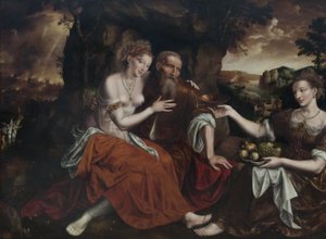Ló e as suas filhas de Jan Matsys
