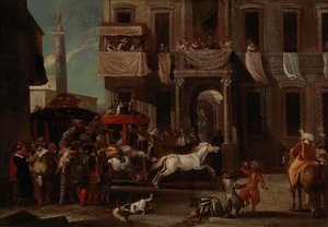 A Corrida dos Cavalos Berberes em Roma.