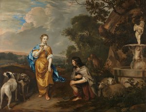 Retrato duplo de um jovem casal como Granida e Daiphilo