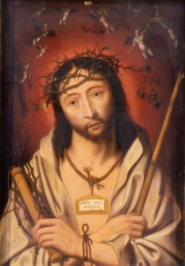 Cristo coroado de espinhos, ou Ecce Homo, c.1525 (óleo sobre painel) de Jan Mostaert