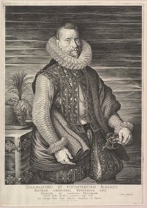 Retrato de Alberto, Arquiduque da Áustria, Soberano do Sul da Holanda, 1615. de Jan Muller