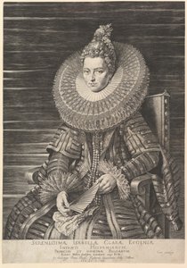 Retrato de Isabella Clara Eugenia, Governess of Southern Netherlands, 1615. de Jan Muller