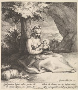 Descanse no voo para o Egipto, ca. 1613. de Jan Muller