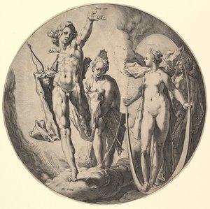 The Fourth Day Dies IV, da série A Criação do Mundo, ca. 1596. de Jan Muller
