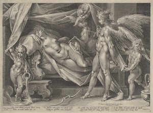 Cupido e Psique de Jan Muller, after Bartholomaeus Spranger