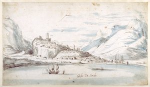 O Golfo de Satalia (caneta e tinta com lavagem em papel)