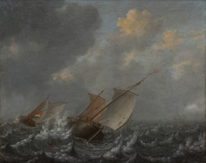Navios num mar agitado