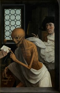 Detalhe da Morte e do Miser, c.1515-21 (óleo sobre painel)