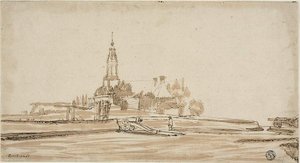 Porta de Haarlem em Amesterdão de Jan Ruischer