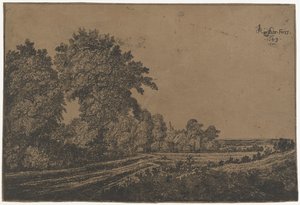 Estrada rural com árvores de Jan Ruyscher
