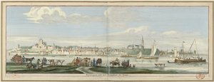Vista de Nijmegen do norte Nymegen do Norte em exibição (título no objeto) de Jan Ruyter