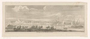 Vista de Nijmegen do norte Nymegen do Norte em exibição (título no objeto) de Jan Ruyter