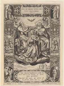 A Coroação da Virgem de Jan Sadeler I after Maarten de Vos