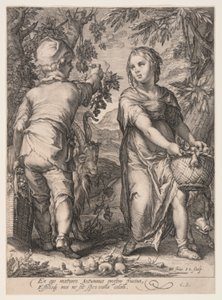 Autumn (Boy and Girl Harvesting Fruit), de As Quatro Estações de Jan Saenredam