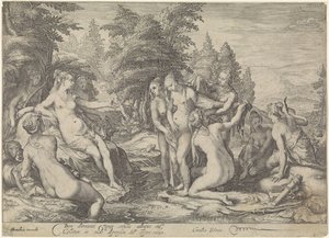 Diana descobre a gravidez de Callisto de Jan Saenredam