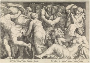 Frisian com a punição de Niobe (placa 8) de Jan Saenredam