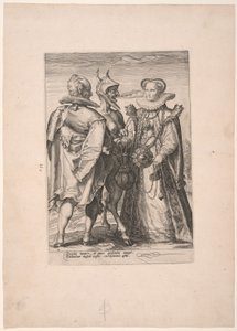 Casamento para a Riqueza, de Três Tipos de Casamentos de Jan Saenredam