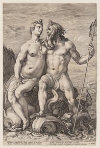 Neptuno e Anfitrite, de Três Deuses e Deusas emparelhados de Jan Saenredam