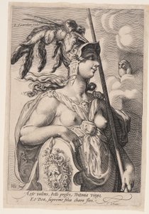 Pallas Athena, de Três Deusas de Jan Saenredam