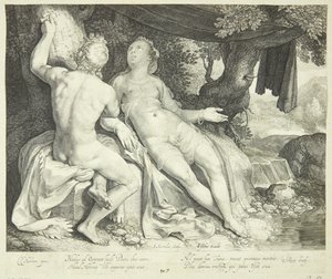 Paris e Enone de Jan Saenredam