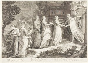 Prato Quatro, de Cinco Virgens Sábias e Cinco Tolas de Jan Saenredam