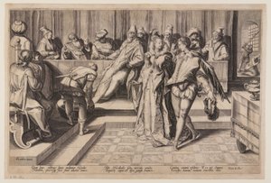 Salomé dançando diante de Herodes de Jan Saenredam