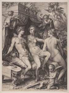 Sine Cerere e Baccho Friget Vénus de Jan Saenredam