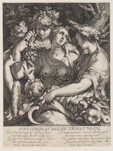 Sine Cerere e Baccho Friget Vénus de Jan Saenredam